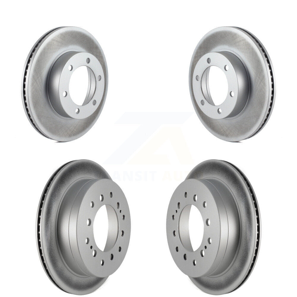 Coated Disc Brake Rotors Front Rear Kit For 2001-2007 Toyota Sequoia