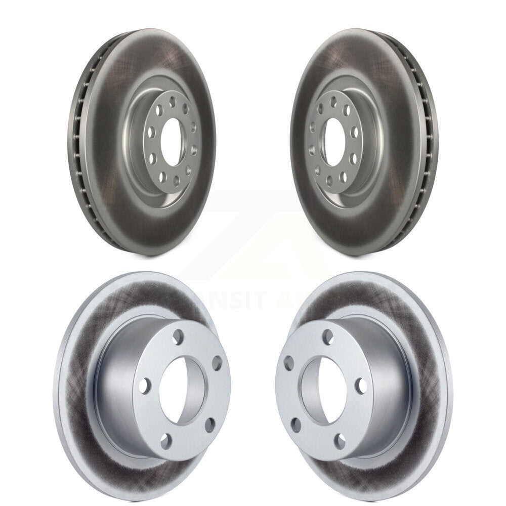 Coated Disc Brake Rotors Front Rear Kit For Audi A6