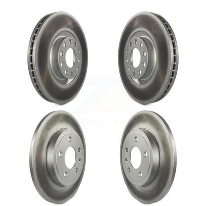 Coated Disc Brake Rotors Front Rear Kit For Audi A4 Quattro