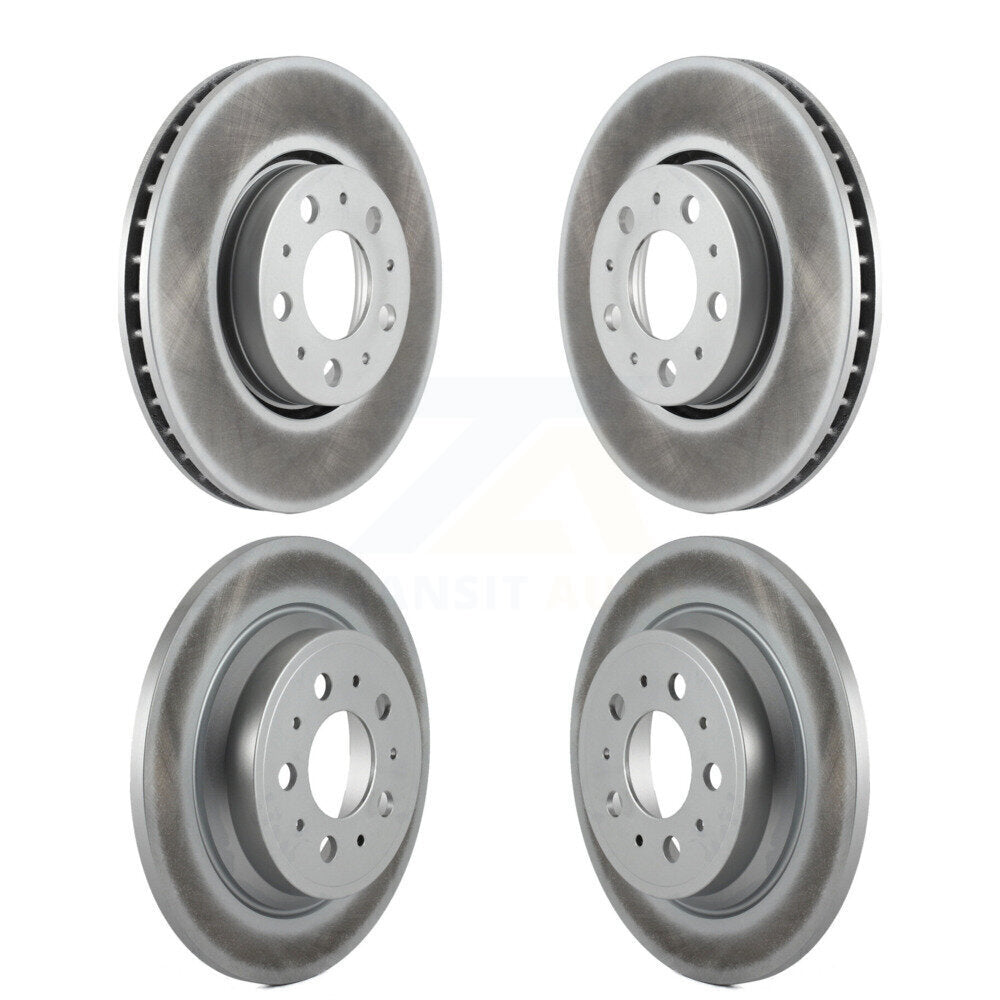 Coated Disc Brake Rotors Front Rear Kit For Volvo S60 XC70 V70 S80