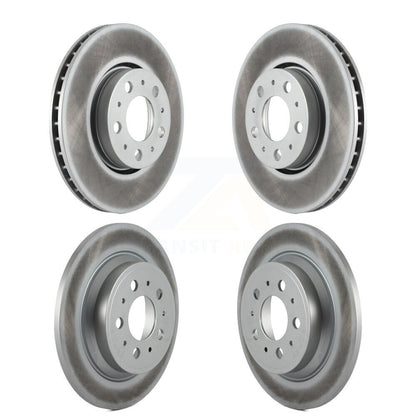 Coated Disc Brake Rotors Front Rear Kit For Volvo S60 XC70 V70 S80