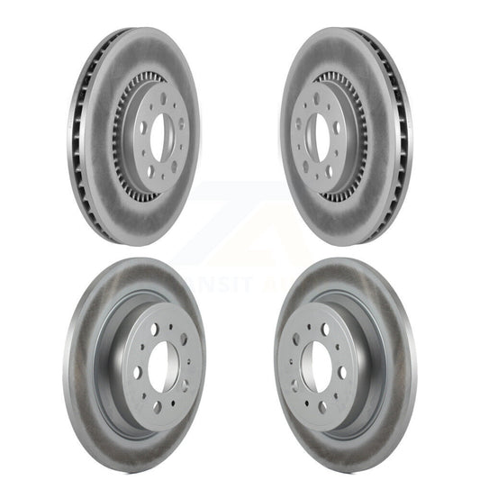 Coated Disc Brake Rotors Front Rear Kit For Volvo S60 XC70 V70 S80
