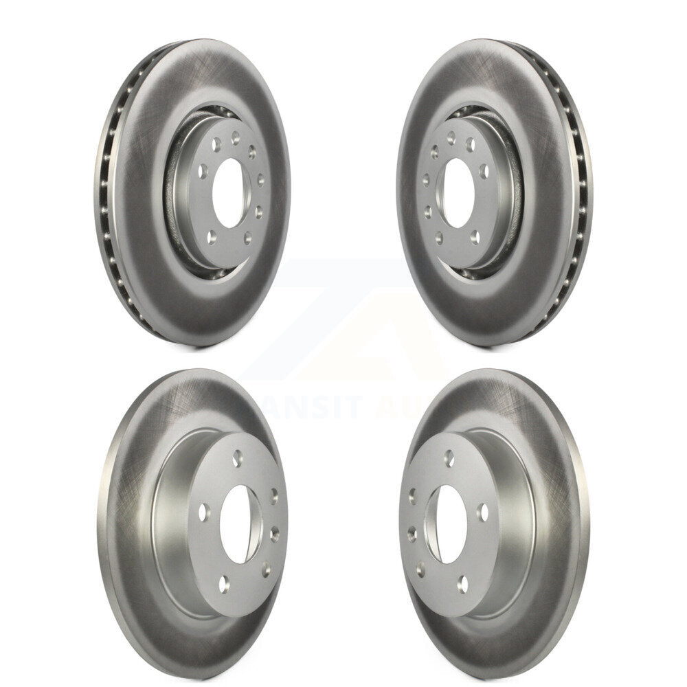 Coated Disc Brake Rotors Front Rear Kit For 2008-2009 Saturn Astra