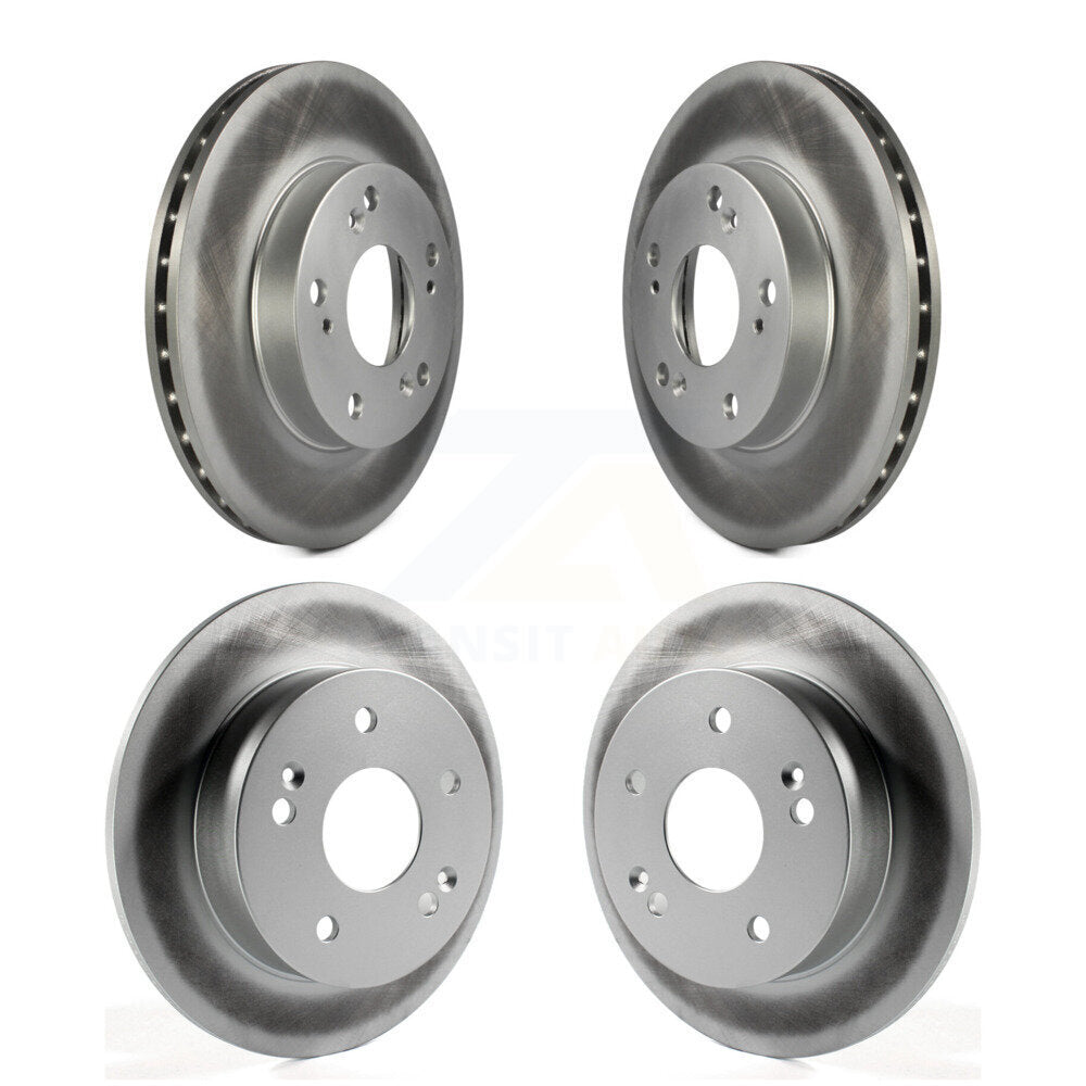 Coated Disc Brake Rotors Front Rear Kit For Honda Civic Acura RSX