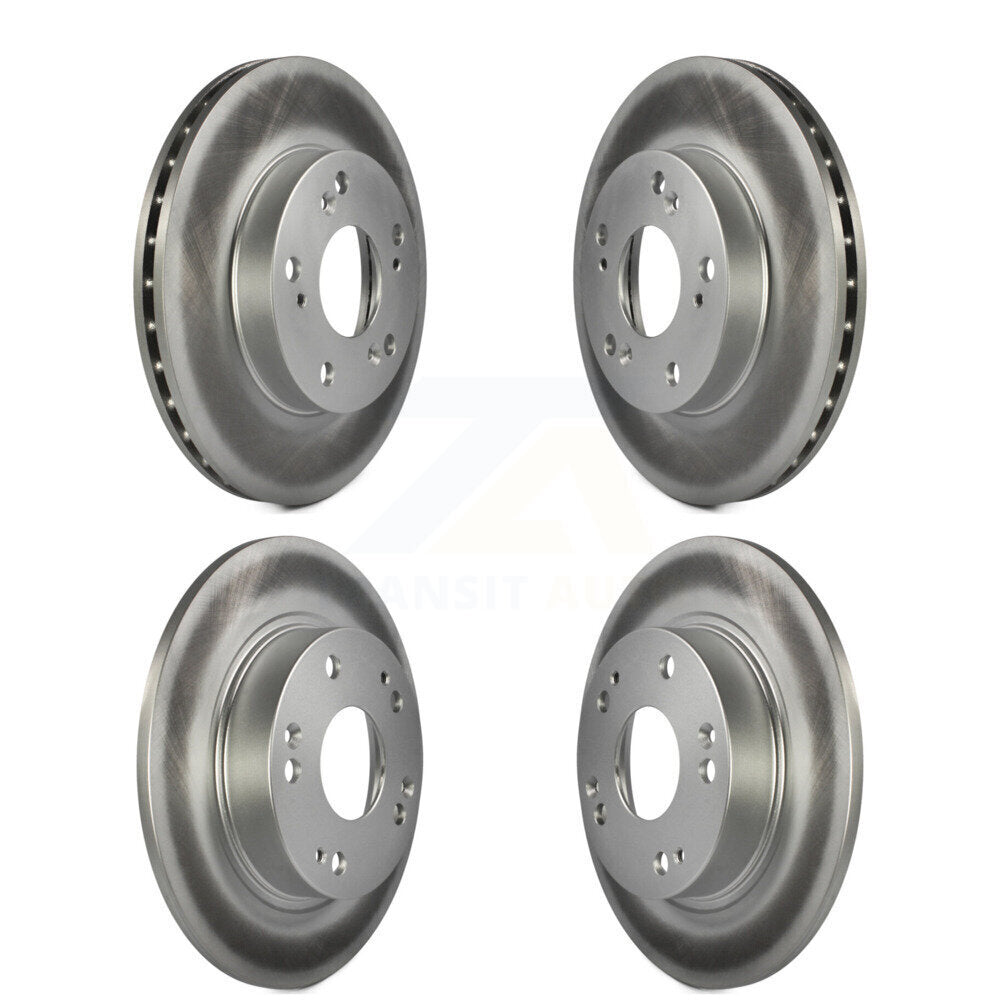 Coated Disc Brake Rotors Front Rear Kit For Honda Civic