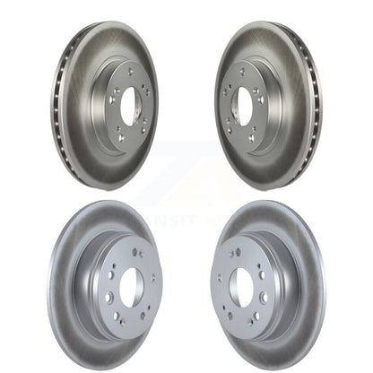 Coated Disc Brake Rotors Front Rear Kit For 2002-2004 Honda CR-V