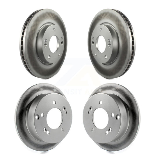 Coated Brake Rotors Front Rear Kit For Hyundai Sonata Tucson Kia Sportage Optima