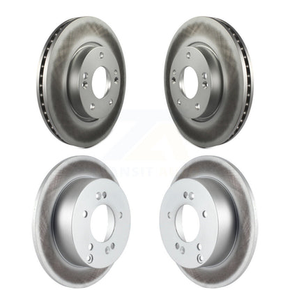 Coated Disc Brake Rotors Front Rear Kit For 2010-2012 Kia Rondo