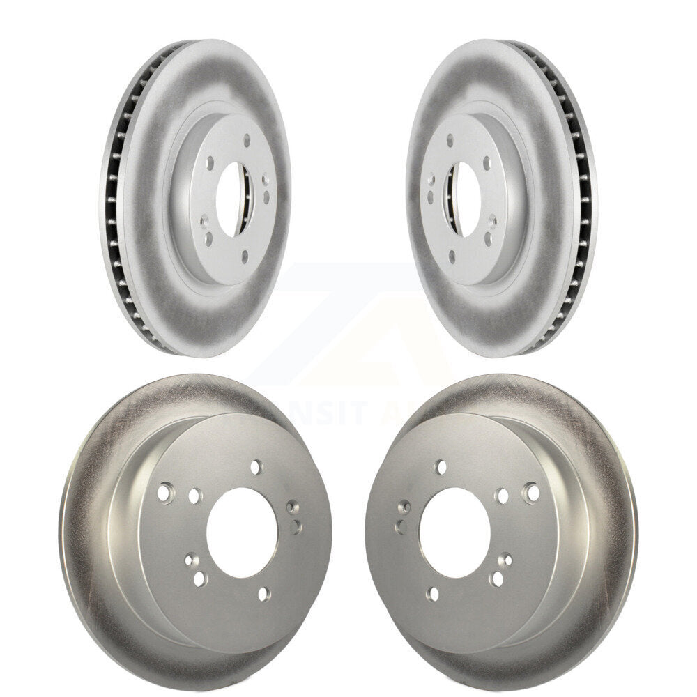 Coated Disc Brake Rotors Front Rear Kit For Hyundai Santa Fe