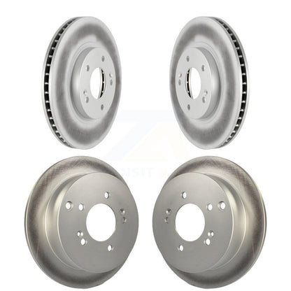 Coated Disc Brake Rotors Front Rear Kit For Hyundai Santa Fe