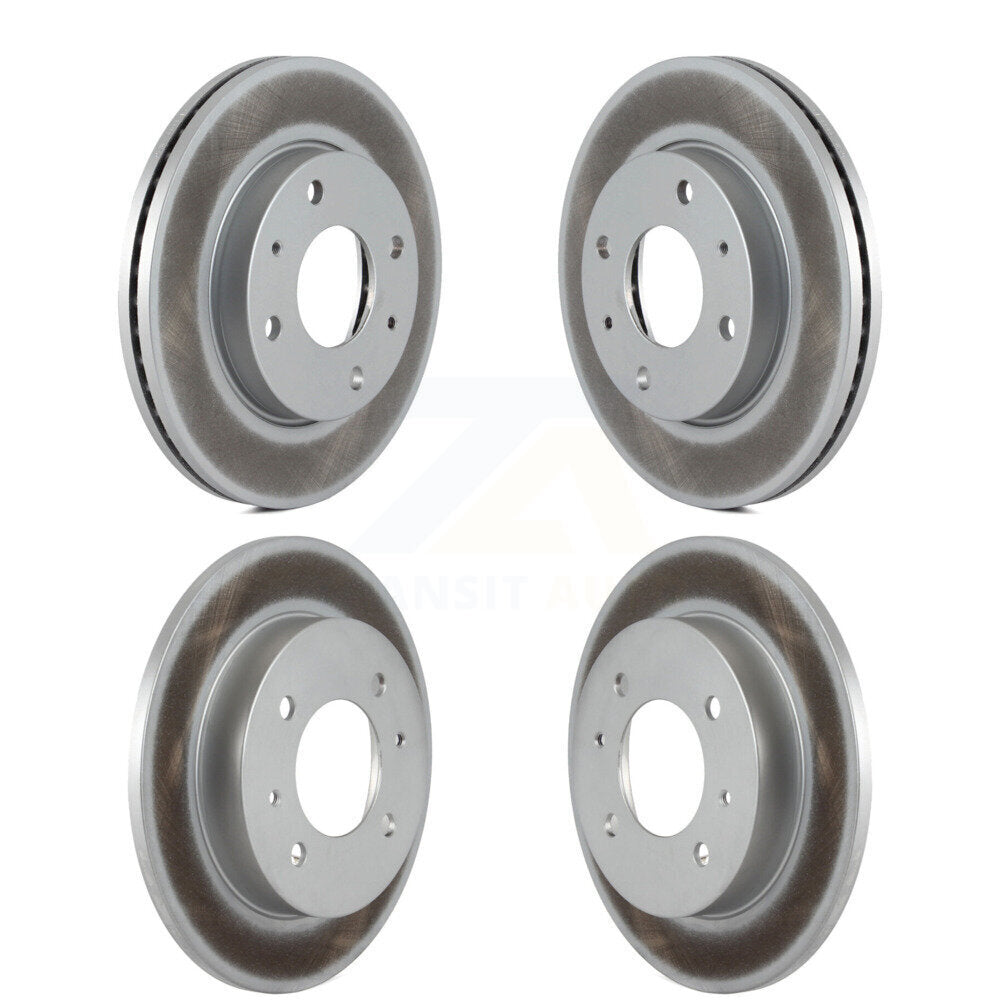Coated Disc Brake Rotors Front Rear Kit For Hyundai Elantra