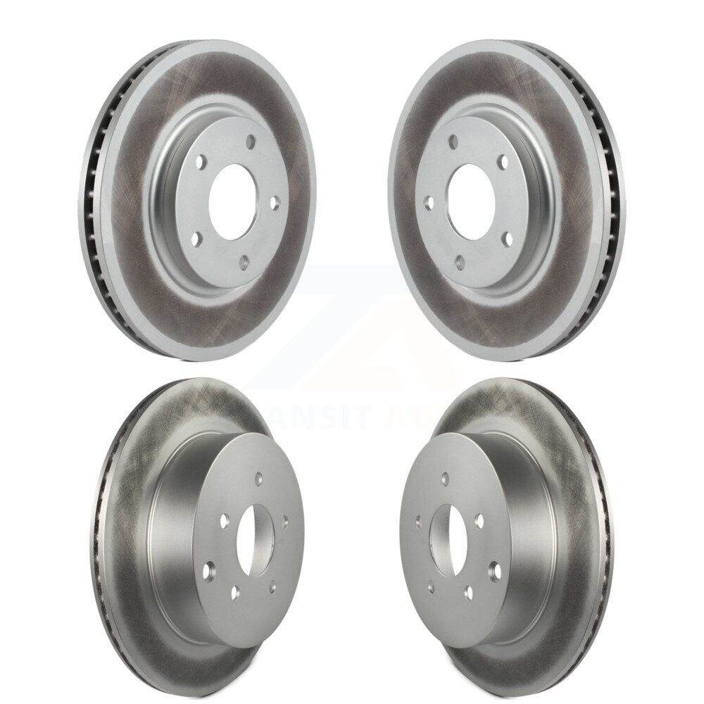 Coated Disc Brake Rotors Front Rear Kit For Nissan Quest