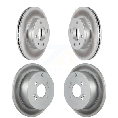 Coated Disc Brake Rotors Front Rear Kit For 2006 Hyundai Accent Hatchback