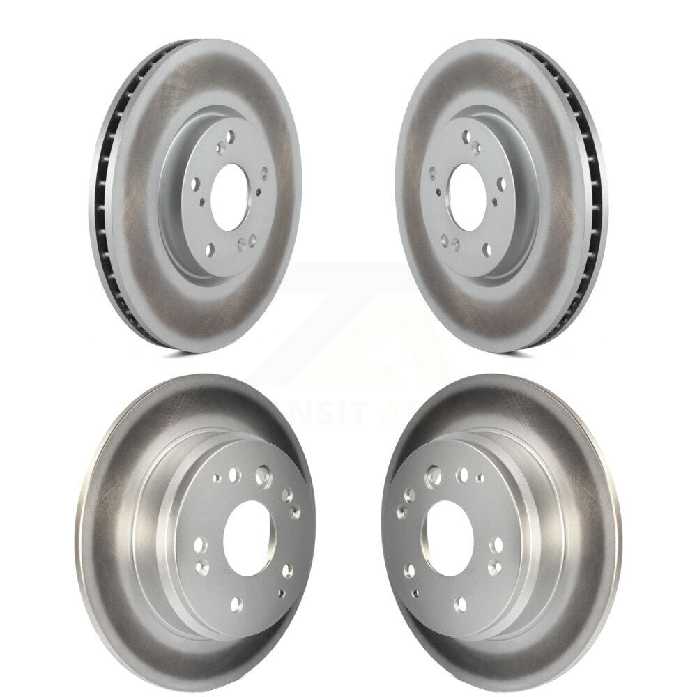 Coated Brake Rotors Front Rear Kit For 2004-2005 Acura TL Automatic transmission