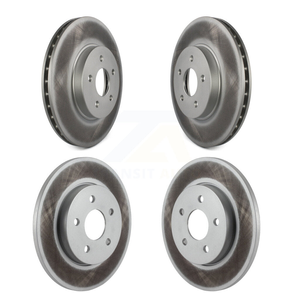 Coated Disc Brake Rotors Front Rear Kit For 2002-2008 Jaguar X-Type