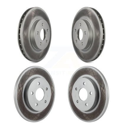 Coated Disc Brake Rotors Front Rear Kit For 2002-2008 Jaguar X-Type