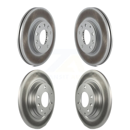 Coated Disc Brake Rotors Front Rear Kit For 2003-2005 Mazda 6