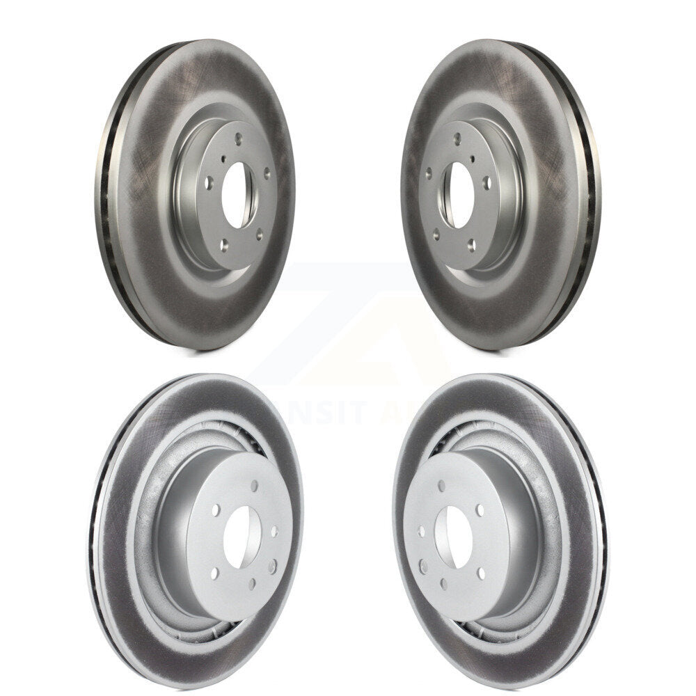 Coated Disc Brake Rotors Front Rear Kit For INFINITI G37 Nissan 370Z