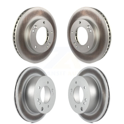 Coated Disc Brake Rotors Front Rear Kit For 2003-2006 Kia Sorento