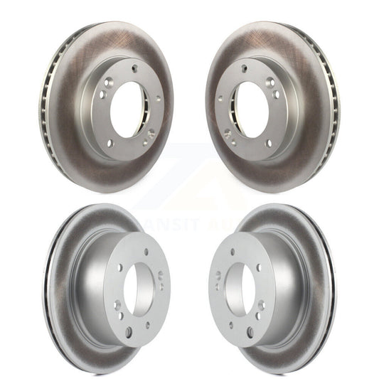 Coated Disc Brake Rotors Front Rear Kit For 2003-2006 Kia Sorento