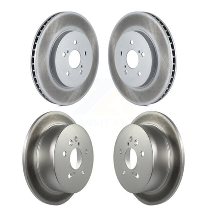 Coated Brake Rotor Front Rear Kit For Lexus RX350 RX330 Toyota Highlander RX400h