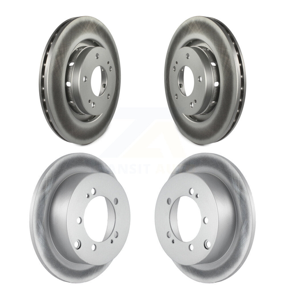 Coated Disc Brake Rotors Front Rear Kit For 2005-2006 Mitsubishi Outlander