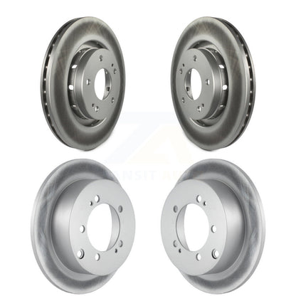 Coated Disc Brake Rotors Front Rear Kit For 2005-2006 Mitsubishi Outlander