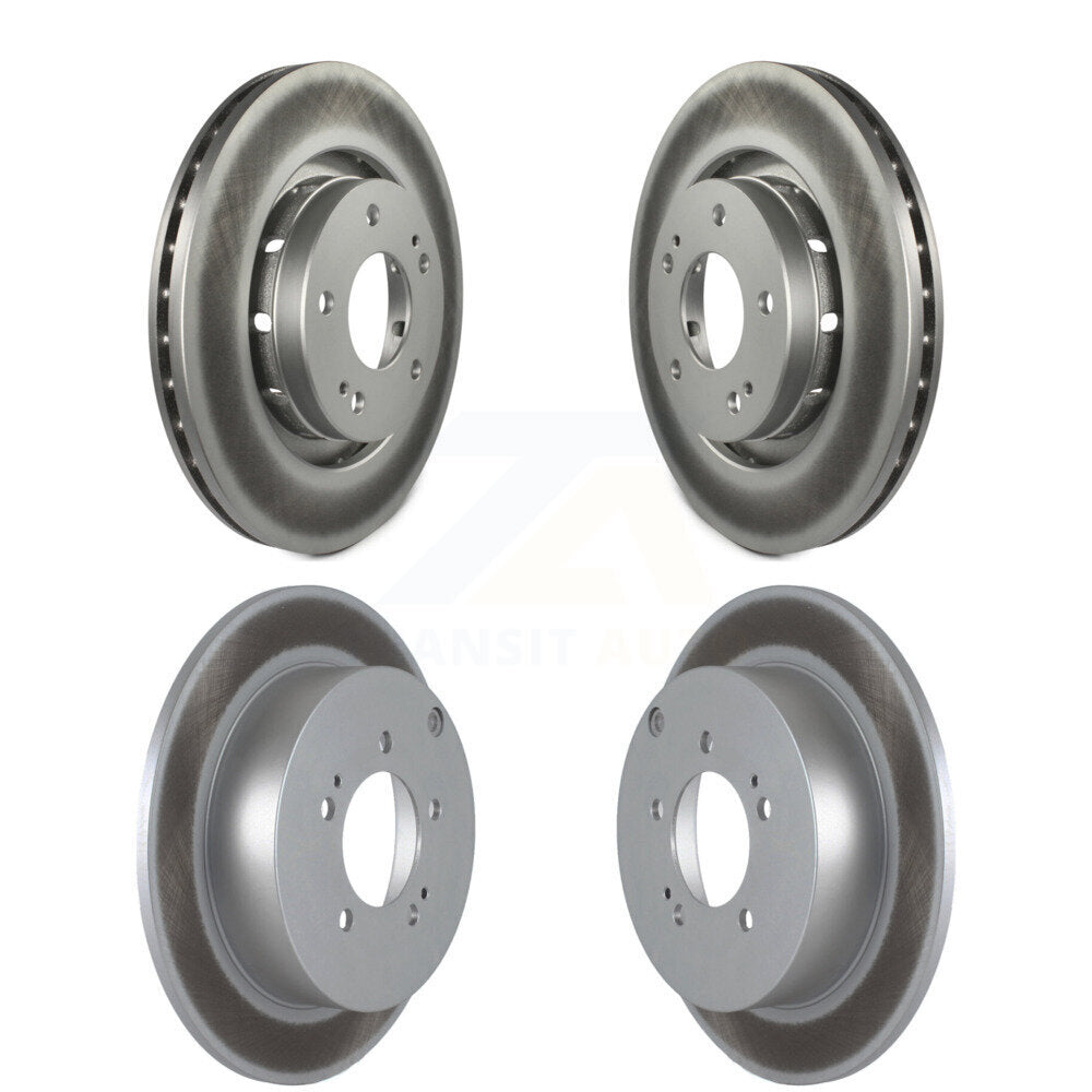 Coated Brake Rotors Front Rear Kit For 2009 Mitsubishi Lancer Ralliart To 03 09
