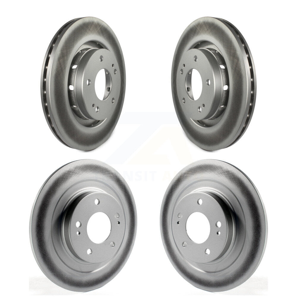 Coated Disc Brake Rotors Front Rear Kit For 2018-2022 Mitsubishi Outlander PHEV
