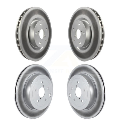 Coated Disc Brake Rotors Front Rear Kit For Subaru Impreza WRX STI