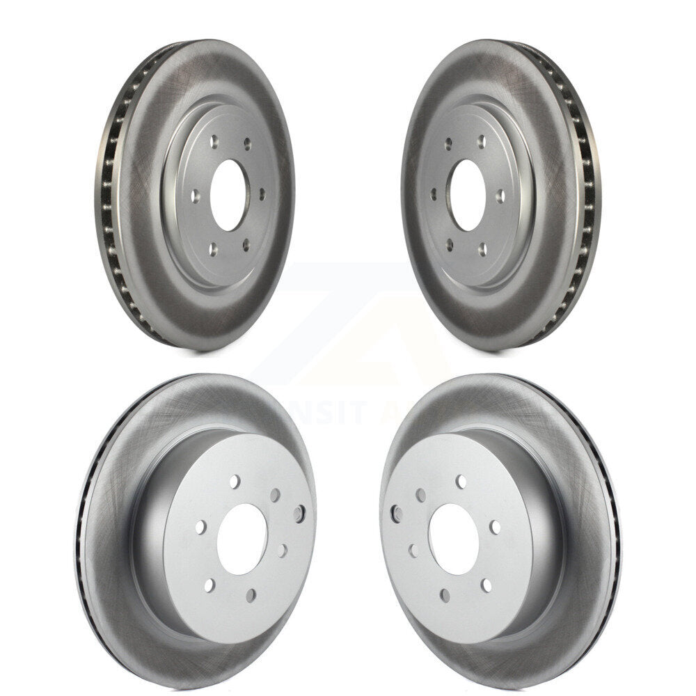 Coated Disc Brake Rotors Front Rear Kit For Nissan Pathfinder
