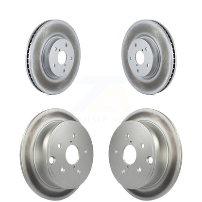 Coated Disc Brake Rotors Front Rear Kit For Subaru WRX