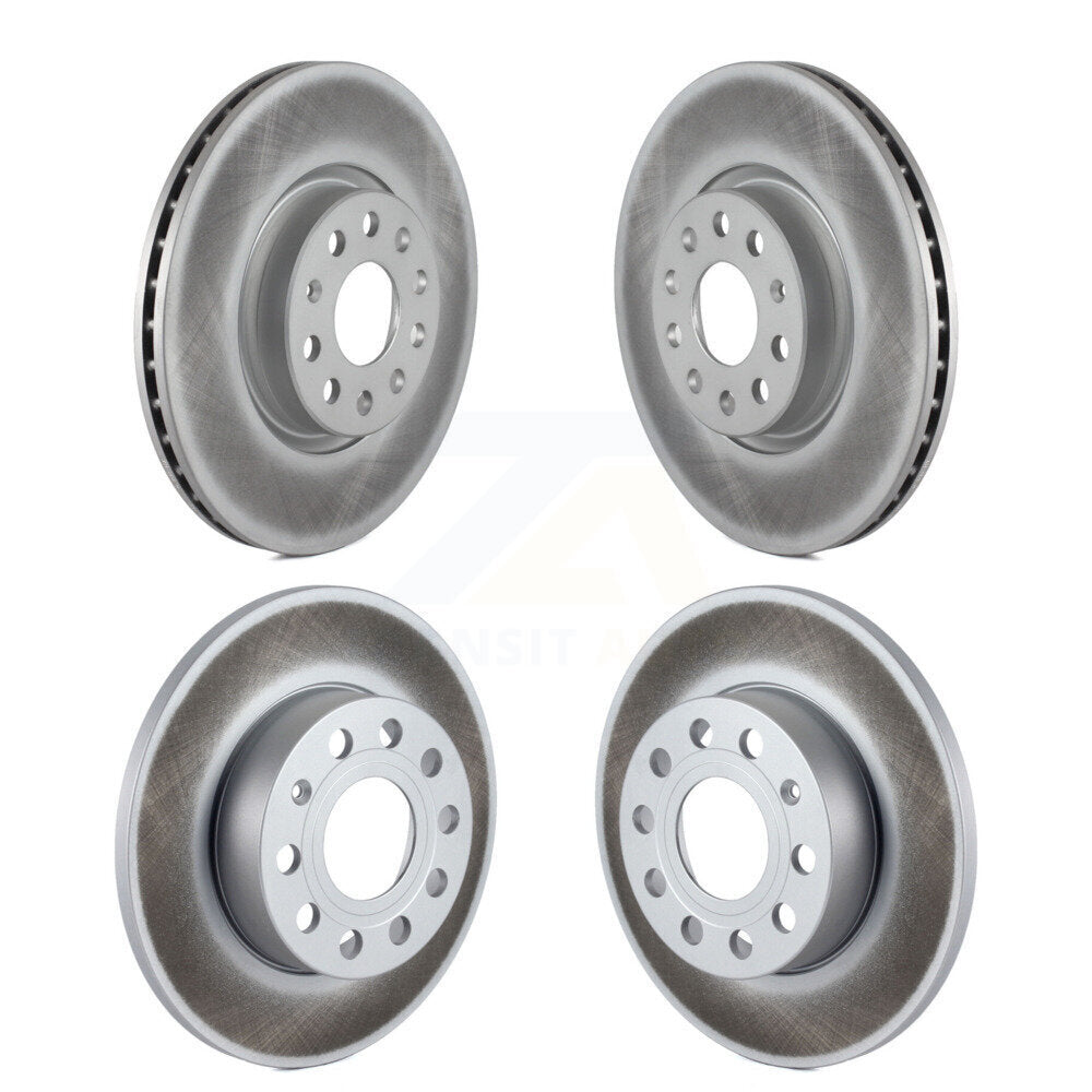 Coated Disc Brake Rotors Front Rear Kit For Volkswagen Rabbit Audi A3 Quattro