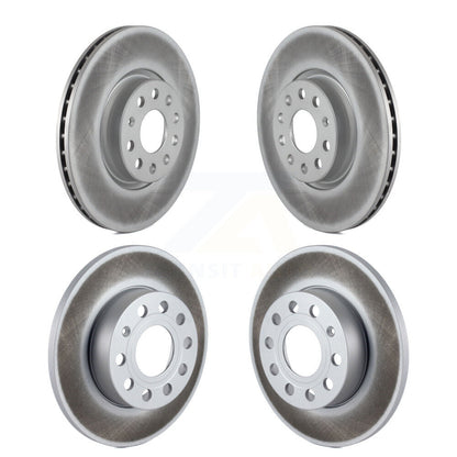 Coated Disc Brake Rotors Front Rear Kit For Volkswagen Rabbit Audi A3 Quattro