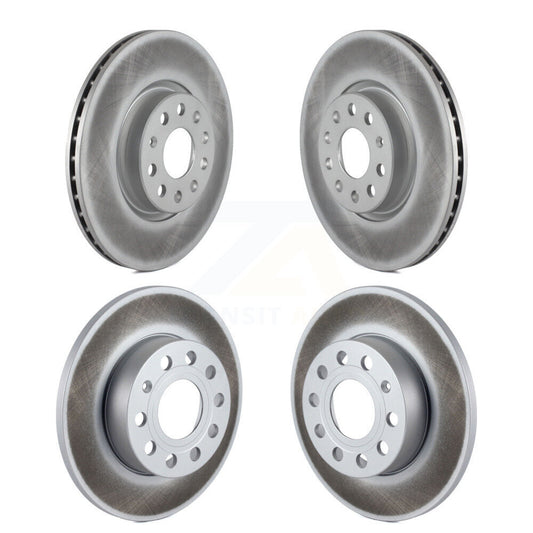Coated Disc Brake Rotors Front Rear Kit For Volkswagen Rabbit Audi A3 Quattro