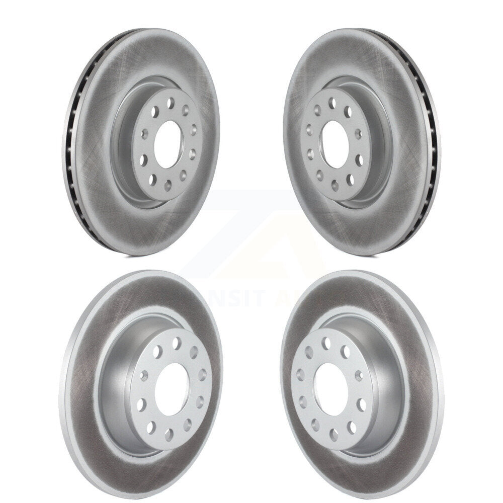 Coated Brake Rotors Front Rear Kit For Volkswagen GTI Passat Eos Audi A3 Quattro