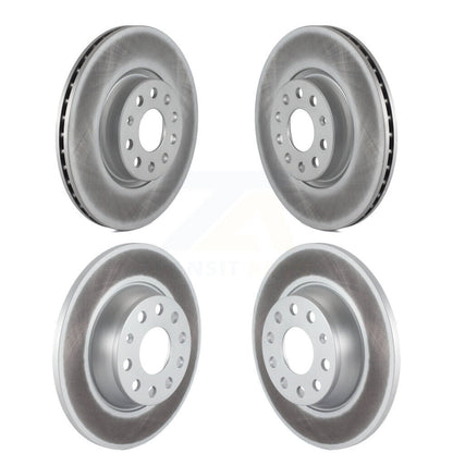 Coated Brake Rotors Front Rear Kit For Volkswagen GTI Passat Eos Audi A3 Quattro