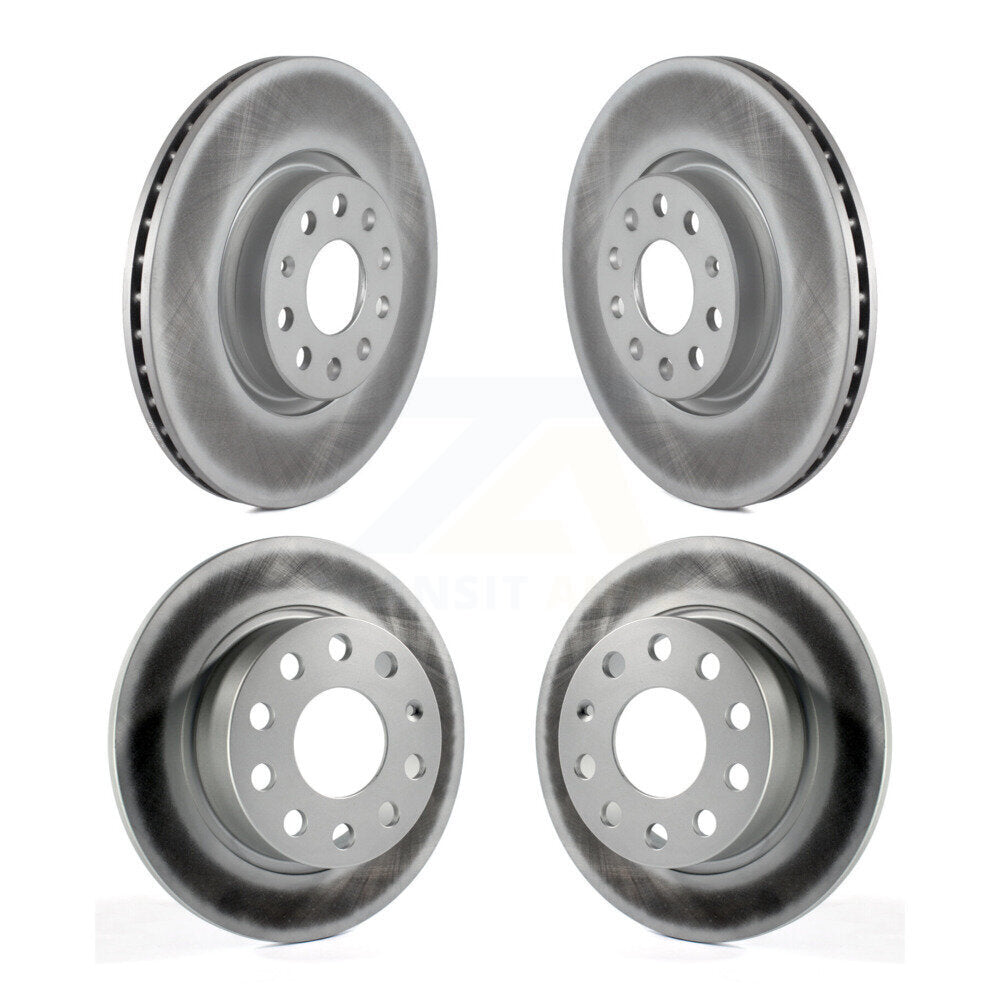 Coated Disc Brake Rotor Front Rear Kit For Volkswagen Jetta Golf Alltrack Beetle