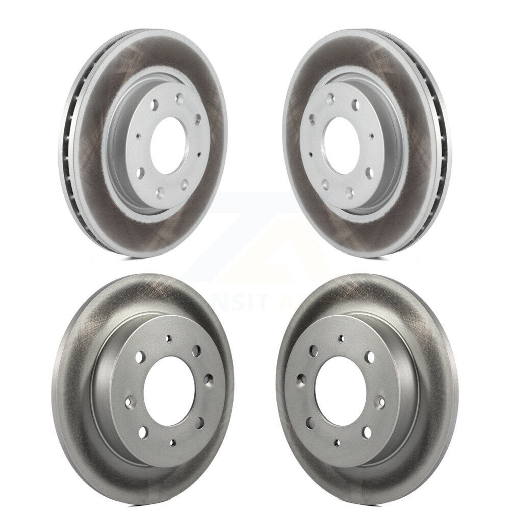 Coated Disc Brake Rotors Front Rear Kit For Kia Spectra Spectra5