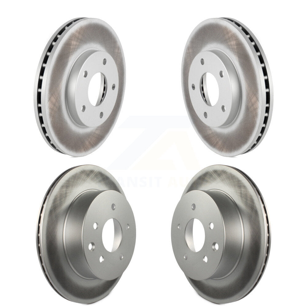 Coated Disc Brake Rotors Front Rear Kit For 2005-2006 Nissan X-Trail