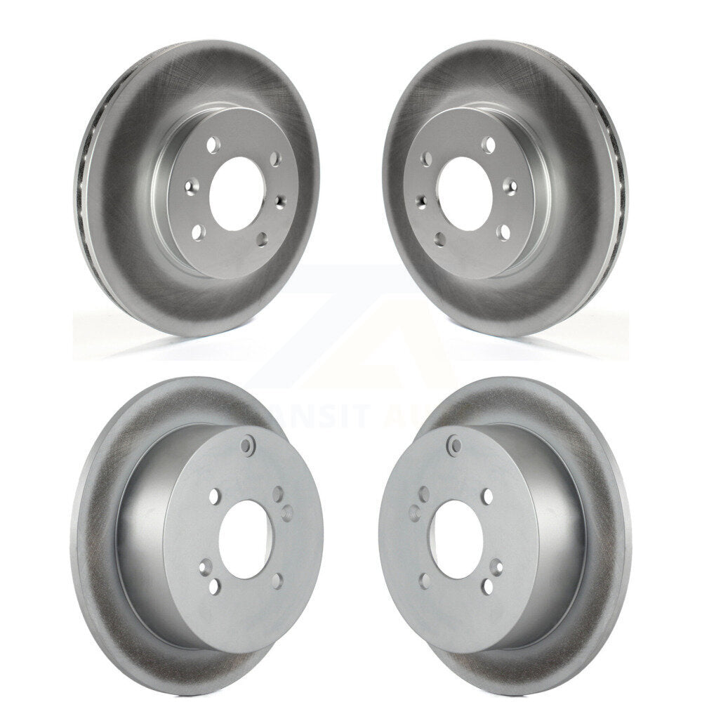 Coated Disc Brake Rotors Front Rear Kit For Hyundai Accent Kia Rio5 Rio