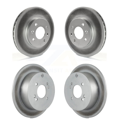 Coated Disc Brake Rotors Front Rear Kit For Hyundai Accent Kia Rio5 Rio
