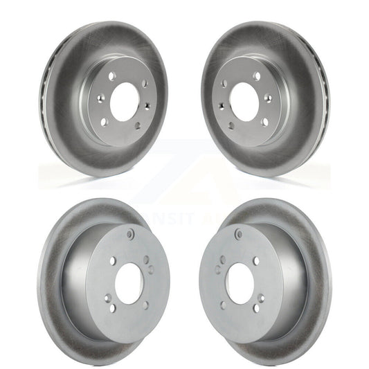 Coated Disc Brake Rotors Front Rear Kit For Hyundai Accent Kia Rio5 Rio