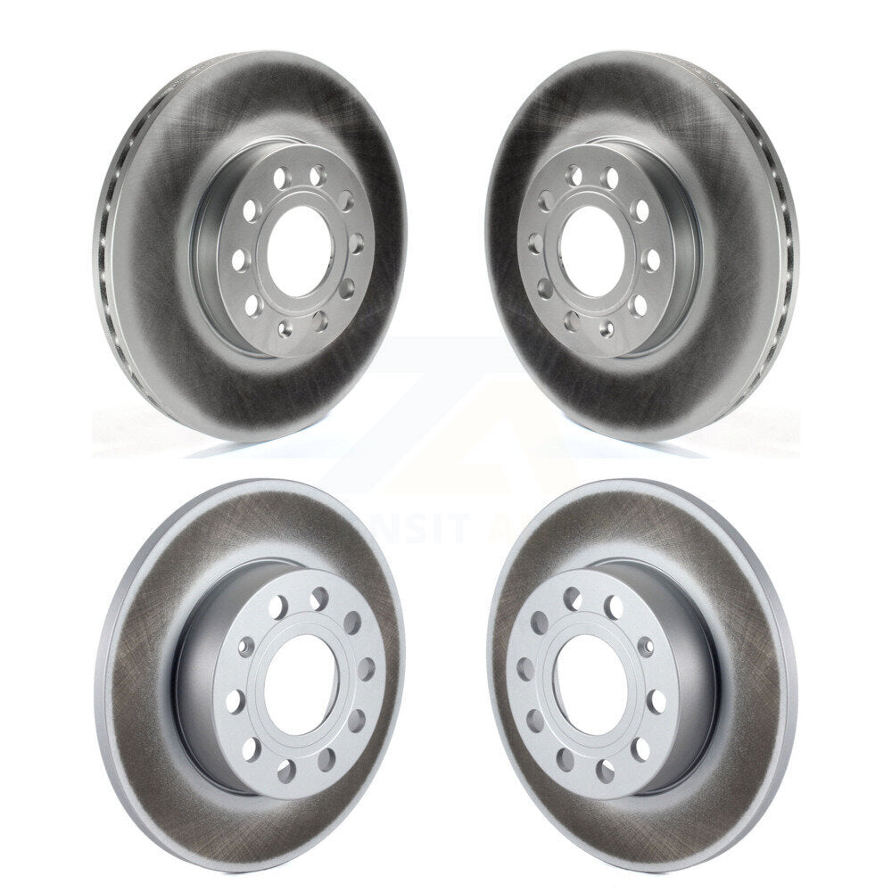 Coated Disc Brake Rotors Front Rear Kit For Volkswagen Rabbit