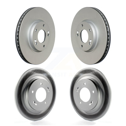 Coated Disc Brake Rotors Front Rear Kit For Kia Optima Hyundai Sonata Soul EV