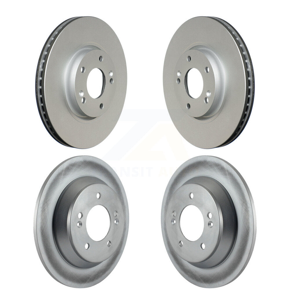 Coated Disc Brake Rotors Front Rear Kit For 2014-2017 Kia Rondo