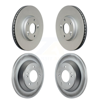 Coated Disc Brake Rotors Front Rear Kit For 2014-2017 Kia Rondo