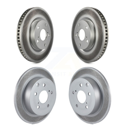 Coated Disc Brake Rotors Front Rear Kit For Toyota Matrix Pontiac Vibe