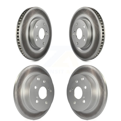 Coated Disc Brake Rotors Front Rear Kit For Toyota RAV4