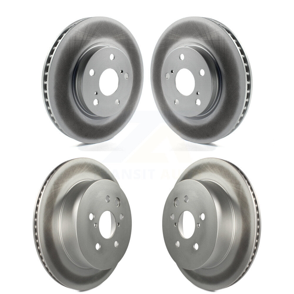 Coated Disc Brake Rotors Front Rear Kit For 2010-2013 Lexus IS250 C